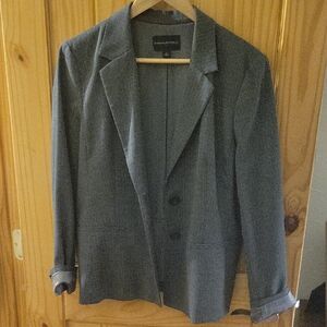 Banana Republic Grey Pinstripe Blazer, Size 14